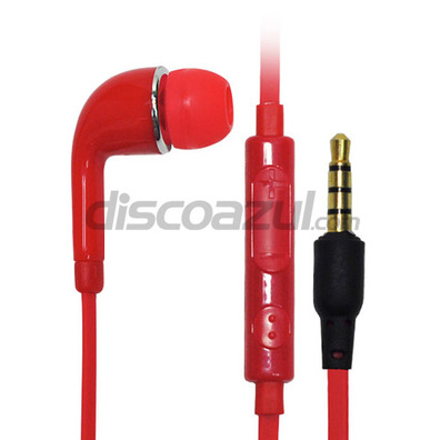 Auricolari con microfono per Samsung Galaxy S4 Rosso