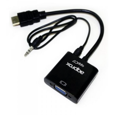 Cable HDMI-VGA with audio.