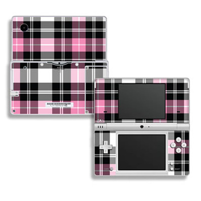 Skin Pink Plaid Nintendo DSi