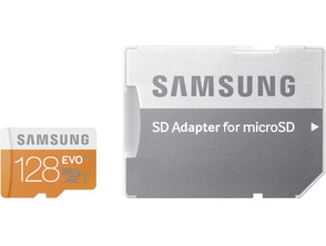 MICRO SD SAMSUNG + ADAPTADOR SD 128GB EVO CLASS 10