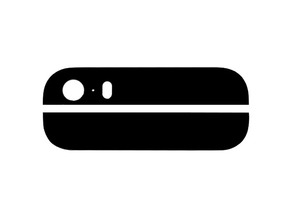Top Bottom Glass for iphone 5S Nero