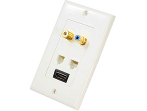 Acquista Wall plate HDMI/RJ45/RCA/Coaxial Wall plate HDMI/RJ45/RCA/Coaxial