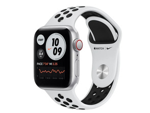 Apple Watch SE GPS/Cellular 40mm Caja Aluminio Plata / Correa Nike Deportiva Platino Puro y Negra