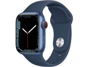 Apple Watch Series 7 GPS/Cellular 41 mm Caja de Aluminio en Azul / Correa deportiva Azul Abismo