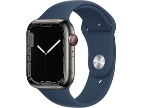 Acquista Apple Watch Series 7 GPS/Cellular 45 mm Caja de Acero Grafito / Correa deportiva Azul abismo Apple Watch Series 7 GPS/Cellular 45 mm Caja de Acero Grafito / Correa deportiva Azul abismo