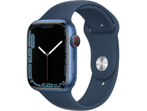 Acquista Apple Watch Series 7 GPS/Cellular 45 mm Caja de Aluminio en Azul / Correa deportiva Azul Abismo Apple Watch Series 7 GPS/Cellular 45 mm Caja de Aluminio en Azul / Correa deportiva Azul Abismo