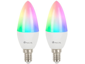 Acquista Bombilla NGS Smart WiFi LED Bulb Gleam 514C Casquillo E14 5W/500 Lúmenes 2 Uds Bombilla NGS Smart WiFi LED Bulb Gleam 514C Casquillo E14 5W/500 Lúmenes 2 Uds