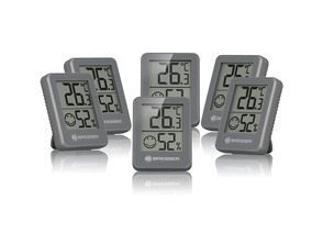 Bresser Temeo Hygro Indicador de 6 Piezas Gris