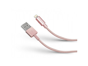 Braided Cable lightning iPhone Gold Collection Pink SBS
