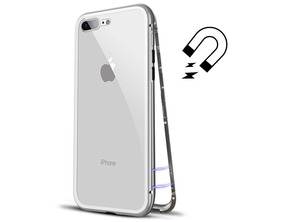 Acquista Custodia magnetica con vetro temperato iPhone 7/8 Plus Argento Custodia magnetica con vetro temperato iPhone 7/8 Plus Argento