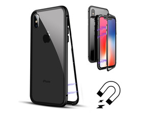 Acquista Custodia magnetica con vetro temperato iPhone X/XS Nero Custodia magnetica con vetro temperato iPhone X/XS Nero