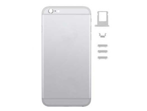 Battery Cover for iPhone 6S Silver + Side Buttons + SIM Tray