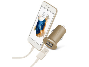 Caricabatterie Car Gold Collection SBS 2 porte USB 2.400 mA Gold