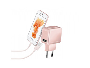 Acquista Caricabatteria da viaggio Gold Collection con porta USB 1 mAh Rose Gold Caricabatteria da viaggio Gold Collection con porta USB 1 mAh Rose Gold