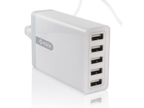 CARGADOR RED 5 USB KSIX 8A BLANCO