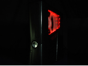 Black Knight Case with Red Led for Xbox 360 Slim
