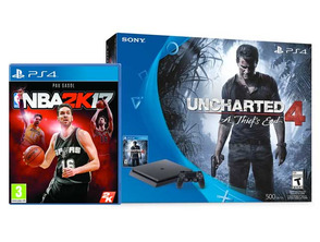 Acquista Playstation 4 Slim (1Tb) + Uncharted 4 + NBA 2K17 Playstation 4 Slim (1Tb) + Uncharted 4 + NBA 2K17