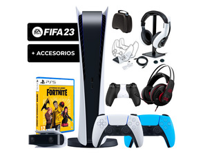 Acquista Consola Playstation 5 (Digitale) + Fifa 23 + Fortnite + Dualsense + Accesorios Consola Playstation 5 (Digitale) + Fifa 23 + Fortnite + Dualsense + Accesorios