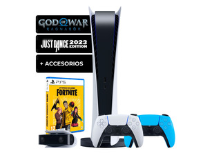 Acquista Consola Playstation 5 Digital + Just Dance 2023 + Fortnite + God of War + Mando + Accesorios Consola Playstation 5 Digital + Just Dance 2023 + Fortnite + God of War + Mando + Accesorios