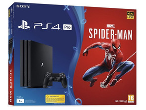 PS4 1 tb console pro Nero + Marvel\\'s Spider-Man