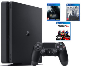 Acquista Consola PS4 Slim 1TB + R.E. Villaggio (Lenticolare) + Nier Replicante + MotoGP 21 Consola PS4 Slim 1TB + R.E. Villaggio (Lenticolare) + Nier Replicante + MotoGP 21