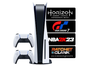 Acquista Consola PS5 + 2 Mandos + GT7 + NBA 2K23 + Ratchet + Horizon Consola PS5 + 2 Mandos + GT7 + NBA 2K23 + Ratchet + Horizon