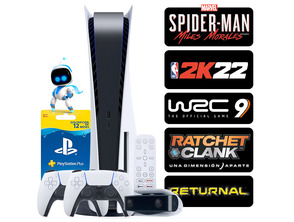 Acquista Consola PS5 Bianco + Mando + 5 Juegos + Accesorios + 12 Meses PSN Consola PS5 Bianco + Mando + 5 Juegos + Accesorios + 12 Meses PSN