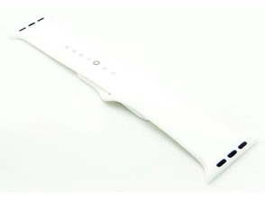 Acquista Sport Silicone Watch Band with Built-in Connector Apple Watch 38mm White Sport Silicone Watch Band with Built-in Connector Apple Watch 38mm White