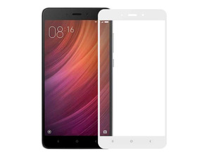 Vetro Temperato Curvo Totale 5D - Xiaomi Redmi Note 4 Bianco