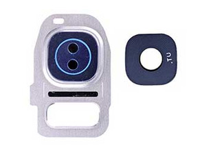 Rear Camera Lens Cover + Crystal Lens for Samsung Galaxy S7/S7 Edge - Silver