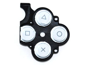 D-Pad Rubber and Buttons White PSP Slim