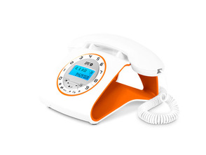 Acquista Telephone Retro Elegance SPC SPC 3606O White/Orange Telephone Retro Elegance SPC SPC 3606O White/Orange