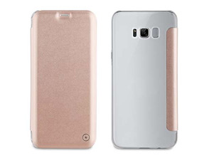 Acquista Folio Case Silver with Transparent Pink Gold Cover Samsung Galaxy S8 Muvit Folio Case Silver with Transparent Pink Gold Cover Samsung Galaxy S8 Muvit