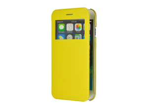 Cover for iPhone 6 with lid and window 4.7 " Giallo
