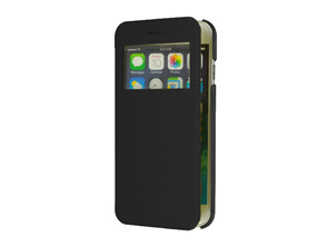 Cover for iPhone 6 with lid and window 4.7 " Nero