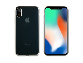 Cover iPhone XR Bling Trasparente Muvit Vita Argento