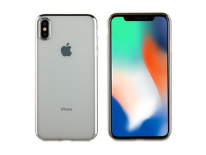 Cover iPhone XS Max Bling Trasparente Muvit Vita Argento