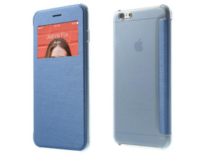 Cover for iPhone 6 with lid and window 4.7 " Light Blue