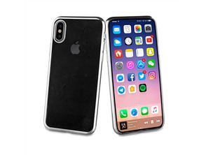 TPU Case Silver Frame Bling iPhone X Muvit Life