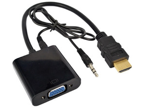 Cable HDMI-VGA with audio.