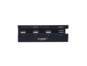 Acquista Hub USB 4 porte per PS4 Slim Nero Hub USB 4 porte per PS4 Slim Nero