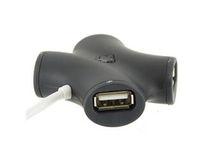 4-Port High Speed USB 2.0 Hub (Black)