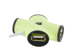 4-Port High Speed USB 2.0 Hub (Green)
