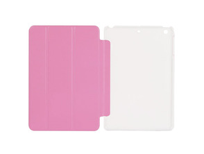 Acquista Folding Leather Cover Transparent PC Case for iPad Mini/Mini 2/Mini 3 Pink Folding Leather Cover Transparent PC Case for iPad Mini/Mini 2/Mini 3 Pink