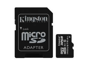 Acquista Kingston MicroSDHC 32Gb uhs-i Class 10 + SD Adapter Kingston MicroSDHC 32Gb uhs-i Class 10 + SD Adapter