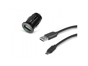 Car charger adapter USB 2000 mA + microUSB Cable SBS