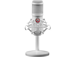 Micrófono Mars Gaming MMICXW LED USB Blanco