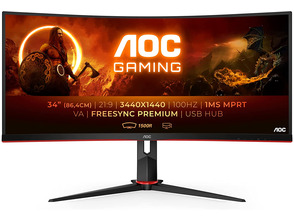 Acquista Monitor LED AOC CU34G2/BK 34 '' Curvo Negro Monitor LED AOC CU34G2/BK 34 '' Curvo Negro