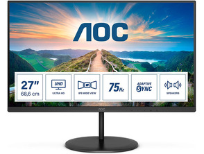 Acquista Monitor Profesional AOC U27V4EA 27 " 4K Multimedia Negro Monitor Profesional AOC U27V4EA 27 " 4K Multimedia Negro