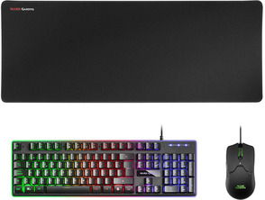 Pack Mars Gaming MCPX Teclado H-Mech + Ratón + Alfombrilla Negro